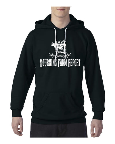 Mourning Farm Report Cow Pocket Hoodie