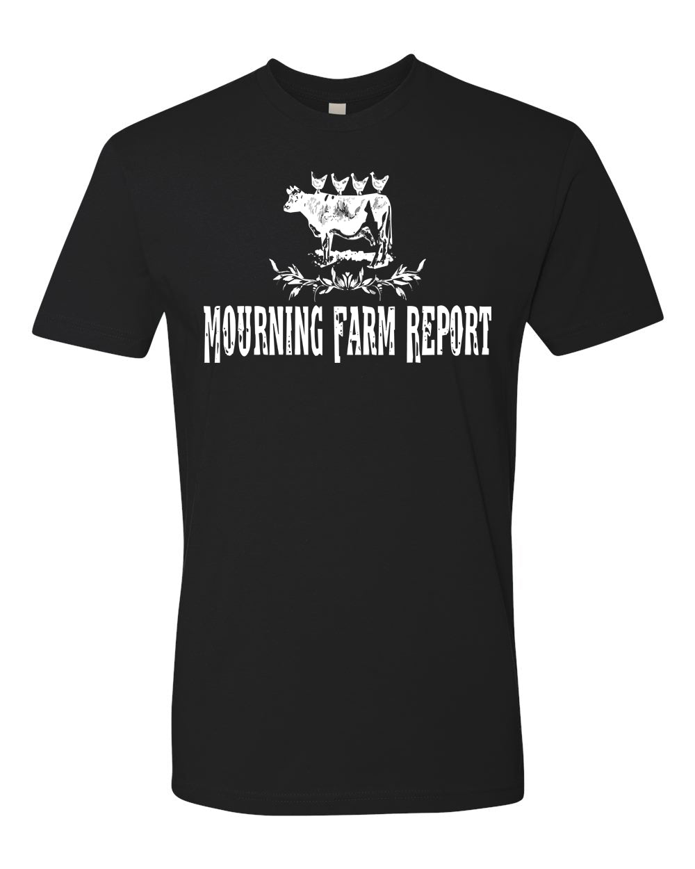 Mourning Farm Report Cow T-Shirt